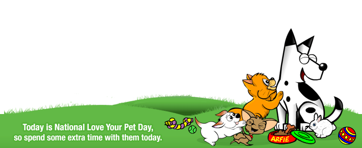 Arfie celebrating Love Your Pet Day.